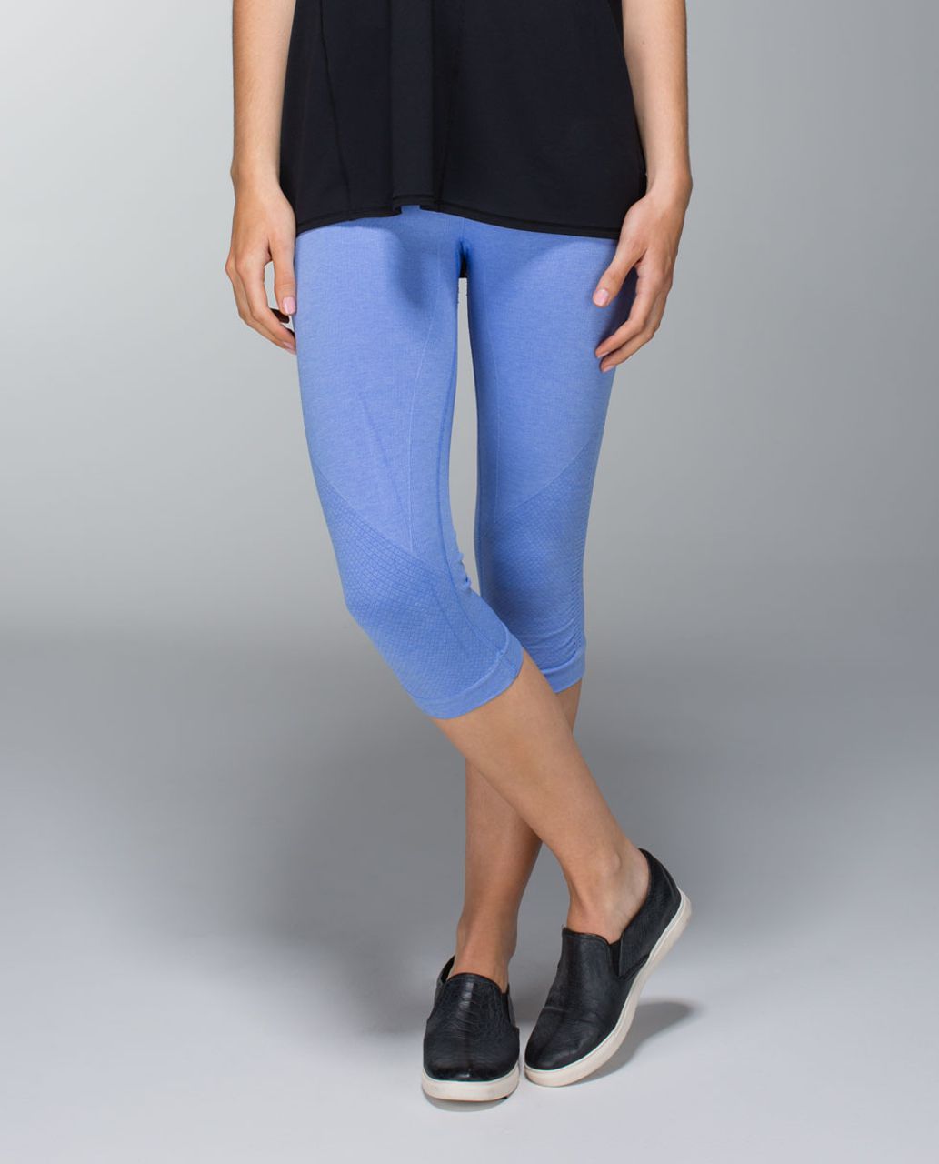 Lululemon In The Flow Crop II - Heathered Deep Navy - lulu fanatics