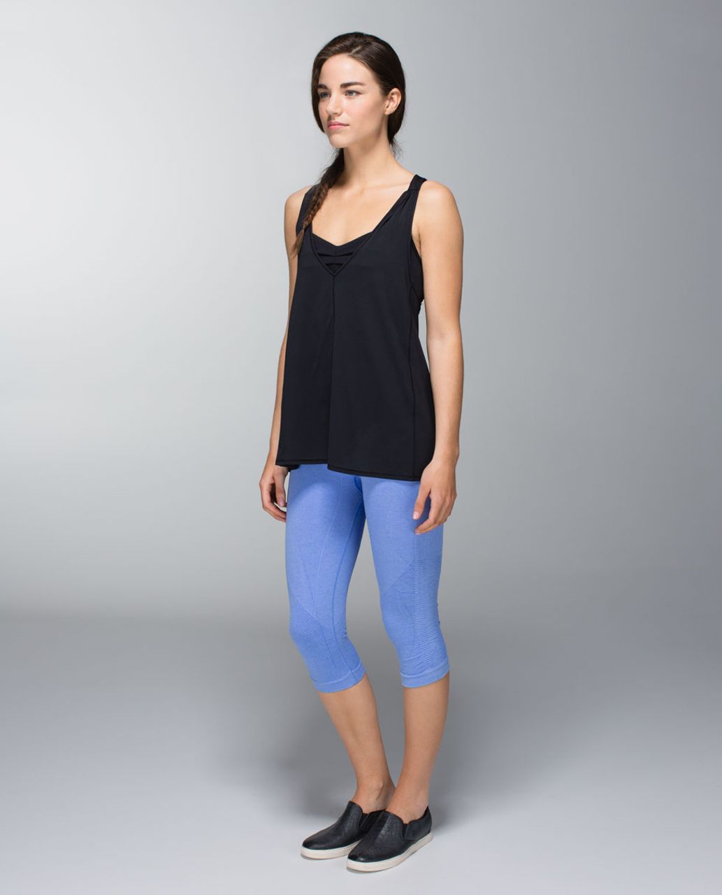 Lululemon In The Flow Crop II - Heathered Lullaby