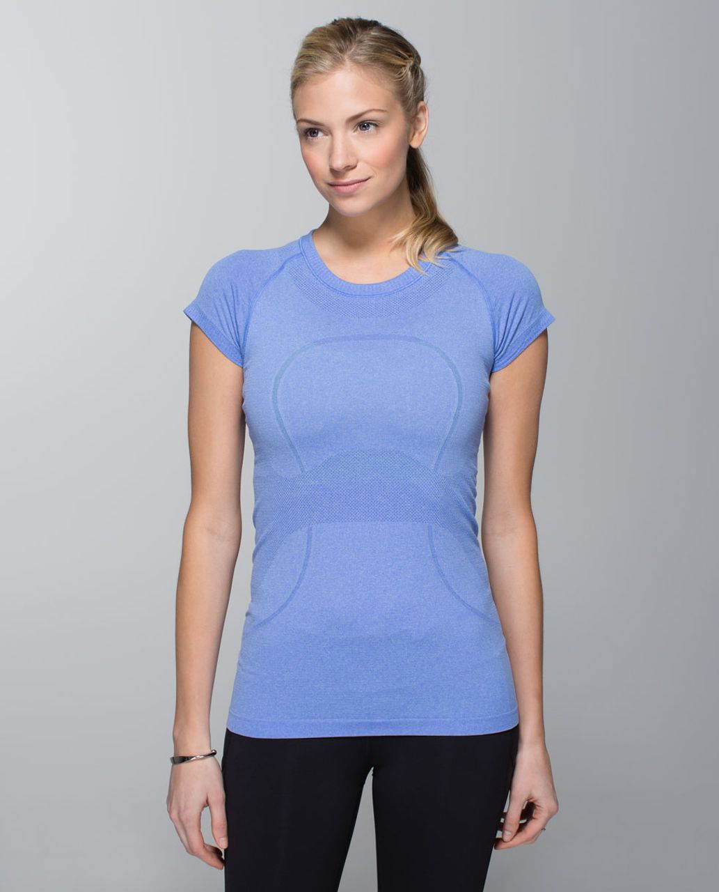 Lululemon Run:  Swiftly Tech Short Sleeve - Heathered Lullaby