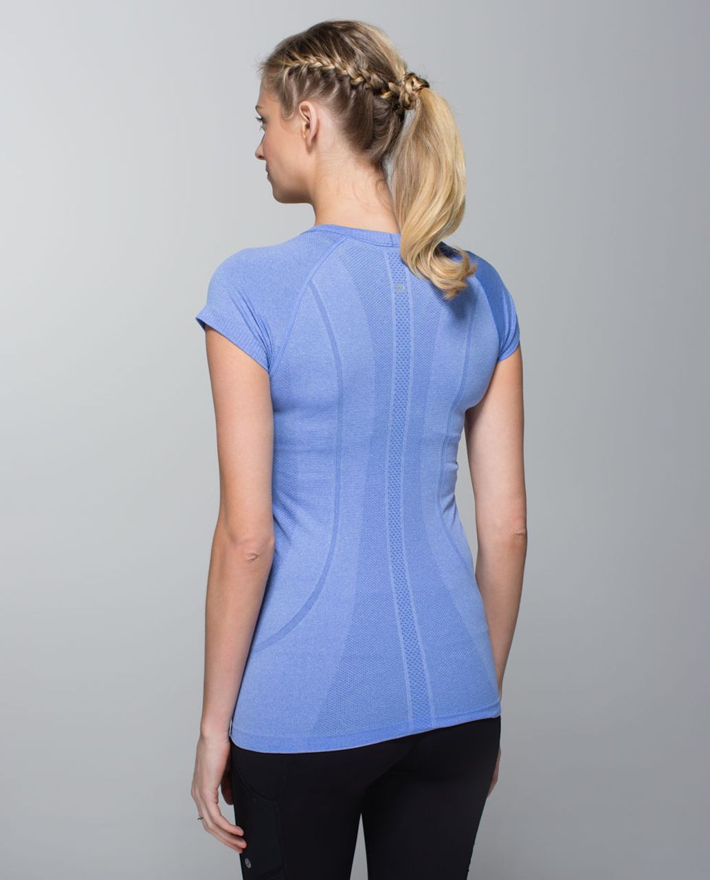 Lululemon Run:  Swiftly Tech Short Sleeve - Heathered Lullaby