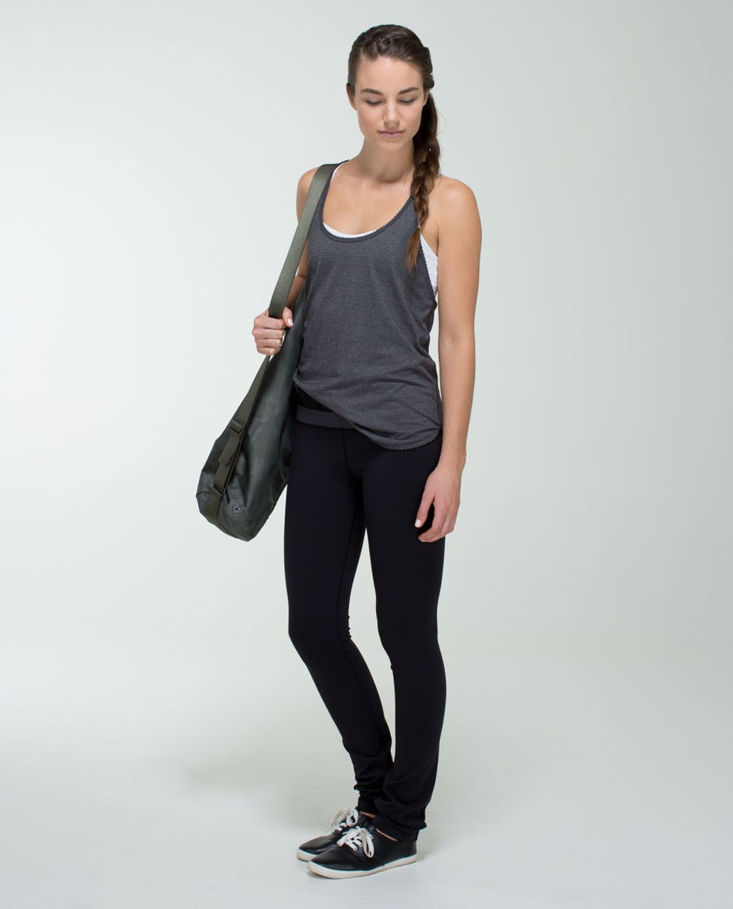 Lululemon Skinny Groove Pant *Full-On Luon - Black / Savasana Camo 20cm New Black / Soot