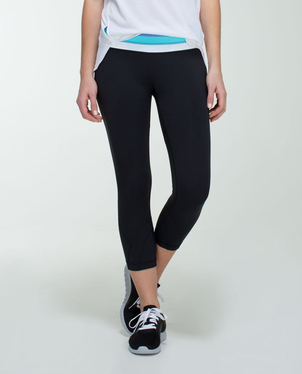 Lululemon Run:  Inspire Crop II - Black / Quilt Spring 14-28