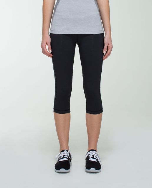 Lululemon Cut The Crop - Black / Vintage Pink - lulu fanatics