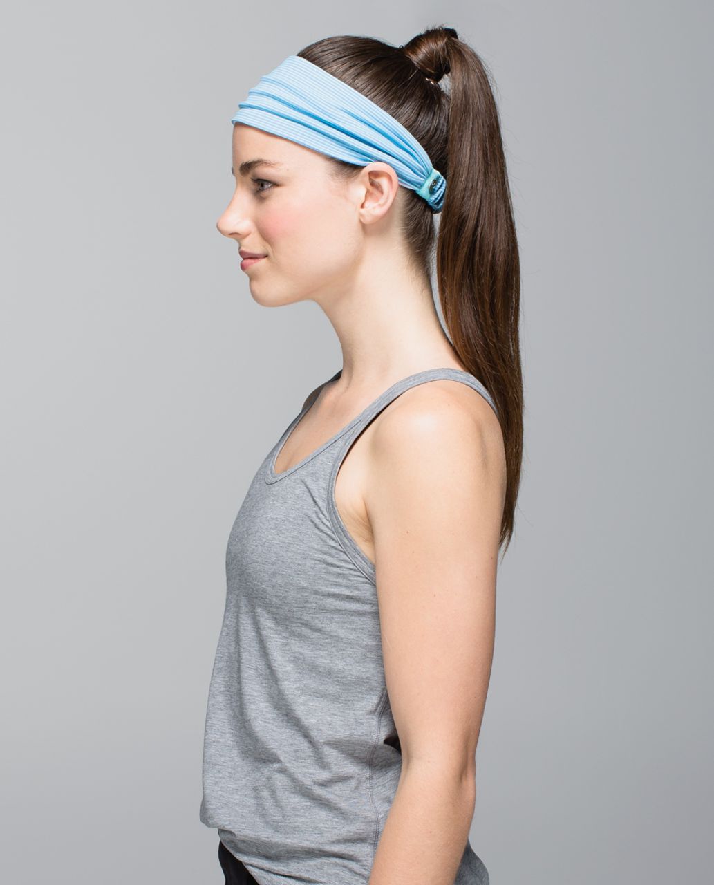 Lululemon Bang Buster Headband *Reversible - Tonka Stripe Angel Blue Lullaby / White