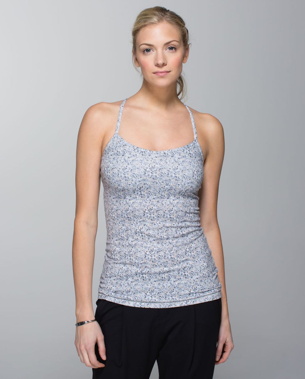 Lululemon Power Y Tank *Luon - Petite Fleur Silver Spoon