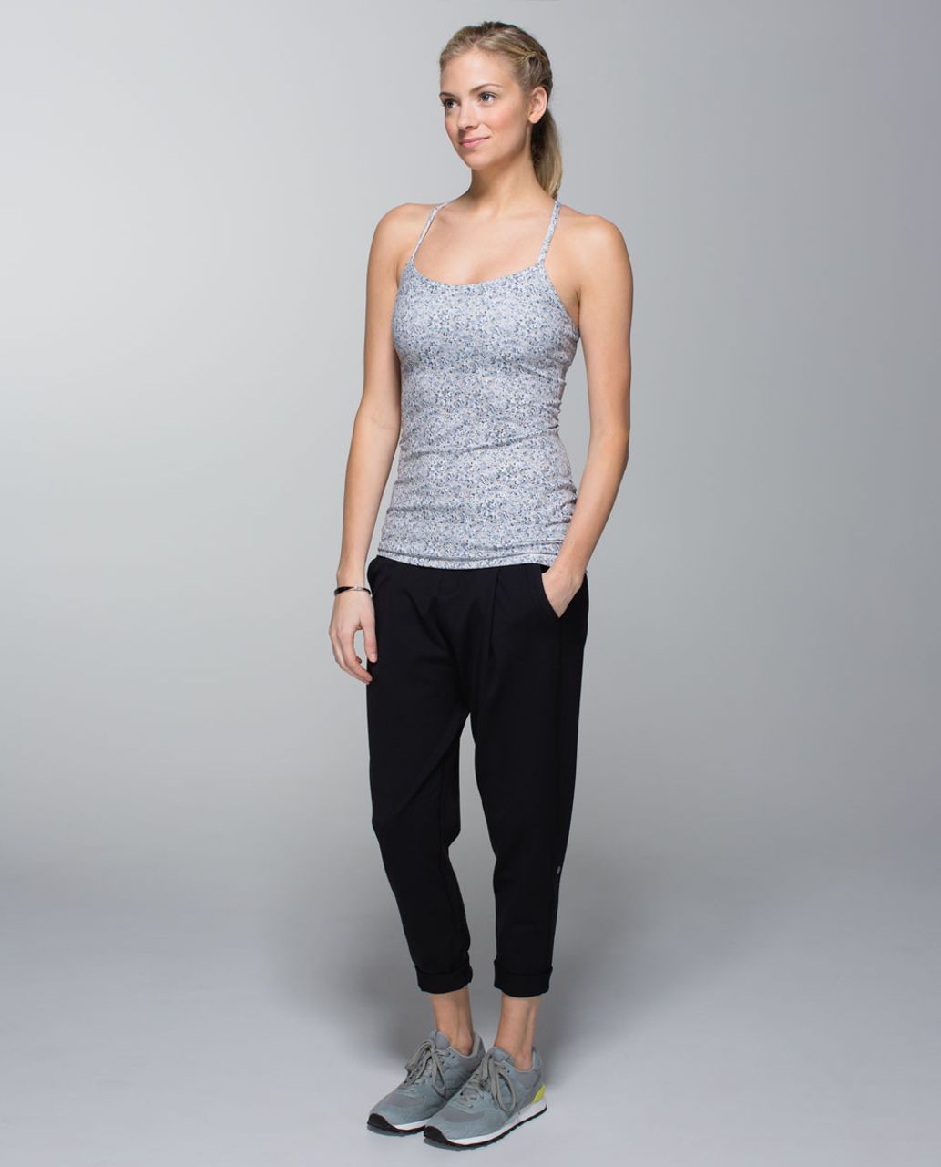 Lululemon Power Y Tank *Luon - Petite Fleur Silver Spoon