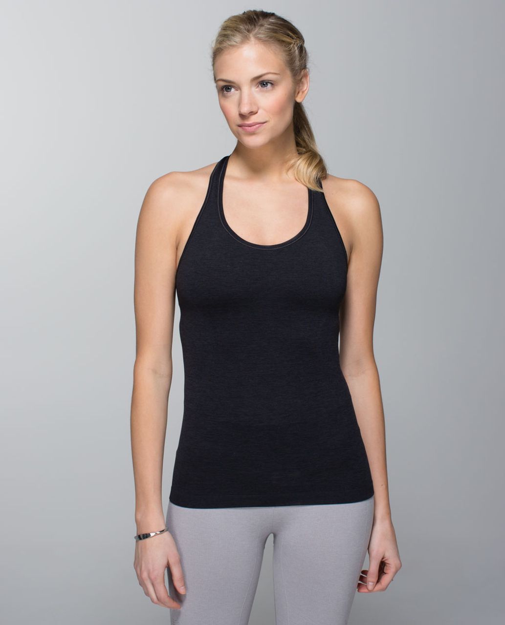 Lululemon Ebb & Flow Racerback Tank (First Release) - Heathered Black - lulu  fanatics