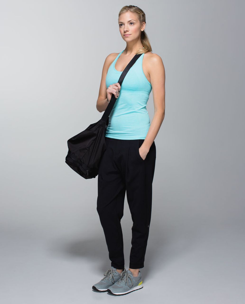 Lululemon Ebb & Flow Racerback Tank - Heathered Angel Blue