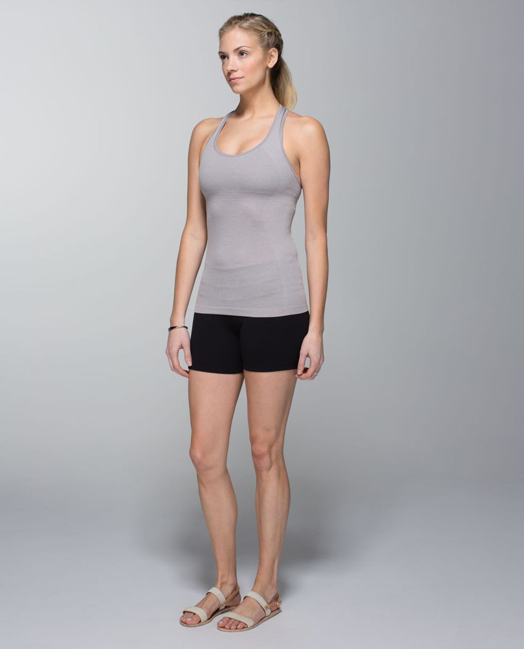 Lululemon Ebb & Flow Racerback Tank - Heathered Medium Grey