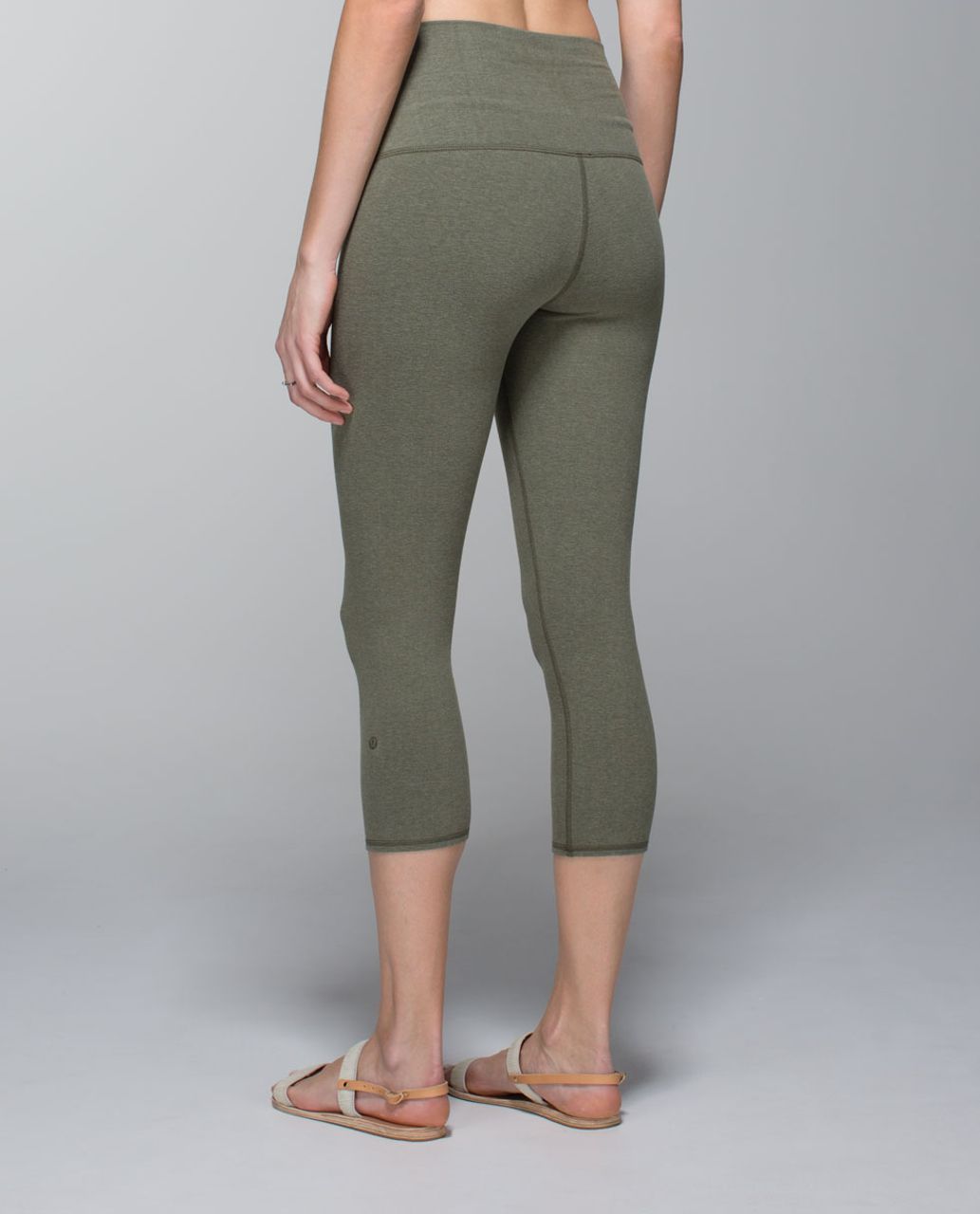 Lululemon Wunder Under Crop (Roll Down) *Cotton - Heathered