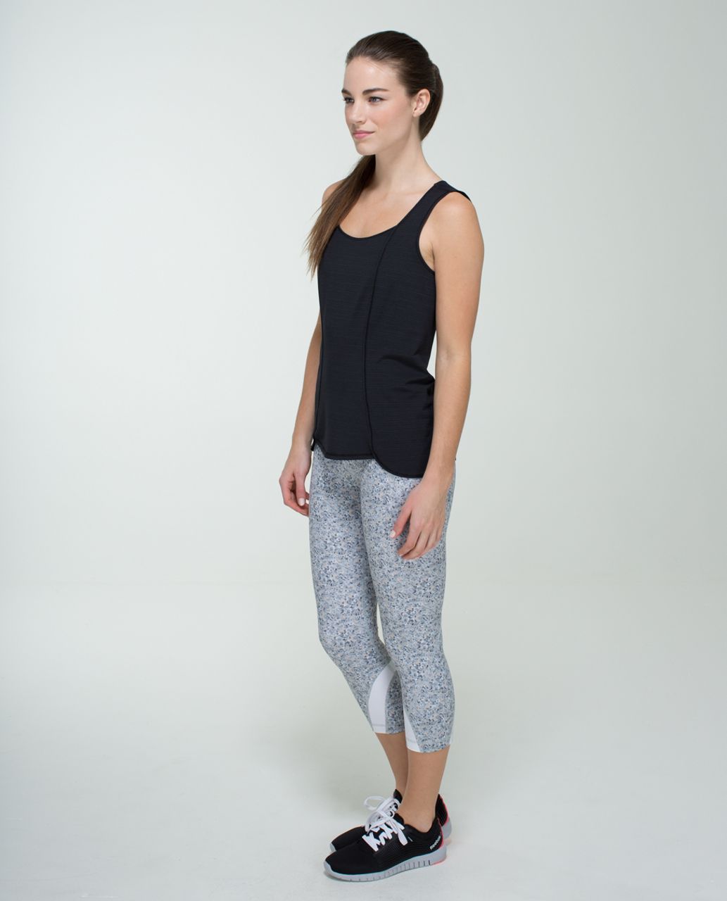 Lululemon Run: Inspire Crop II All Luxtreme Flowabunga Black Angel