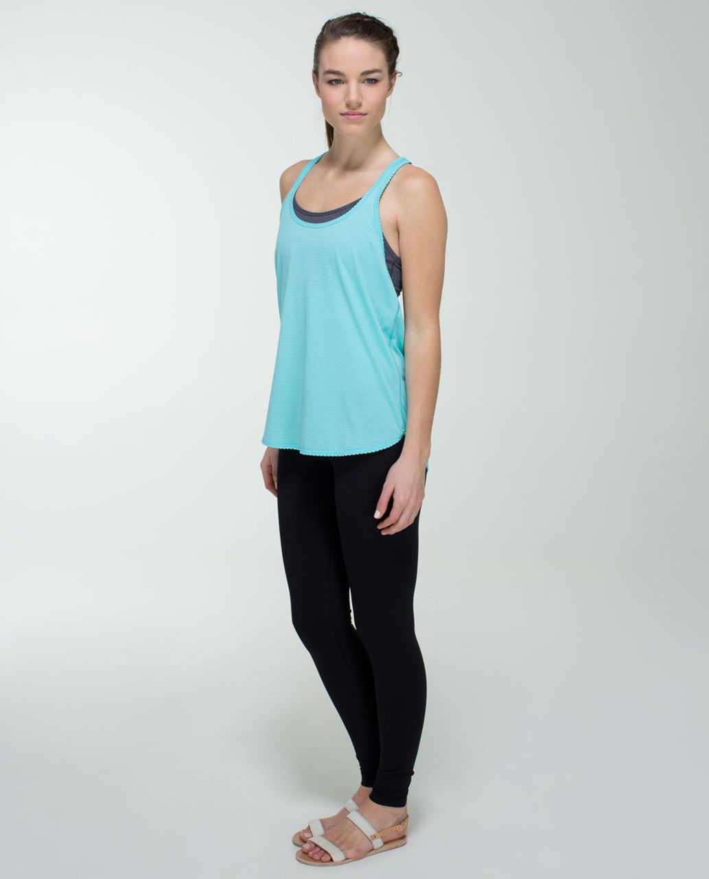 Lululemon 105 F Singlet *Silver - Heathered Angel Blue