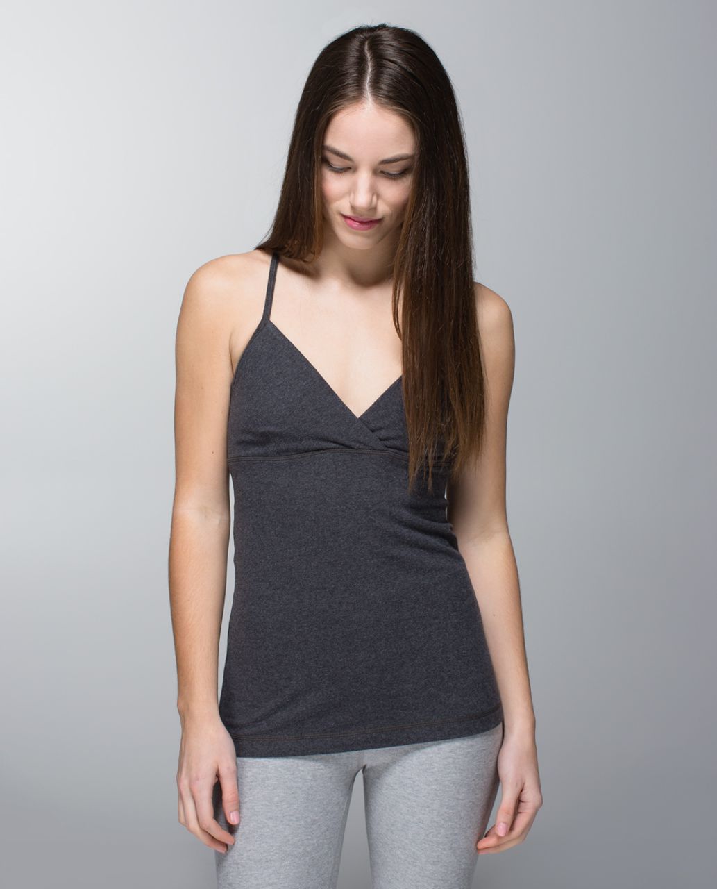 Lululemon Satya Tank - Heathered Black