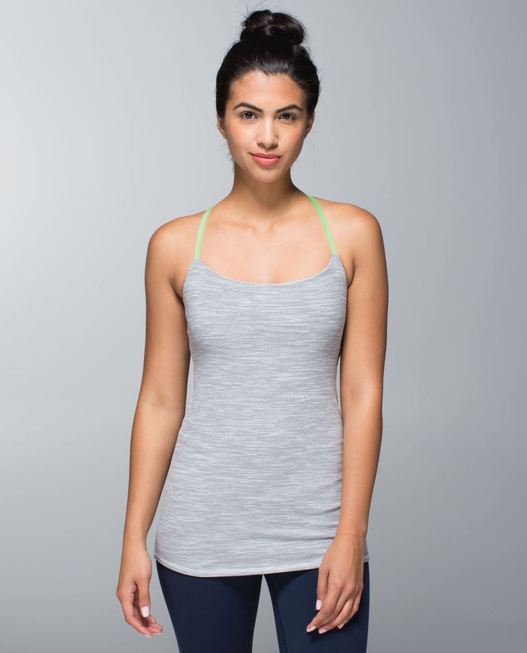 Lululemon Dancing Warrior Tank - Wee Are From Space Silver Spoon / Silver Spoon / Clear Mint