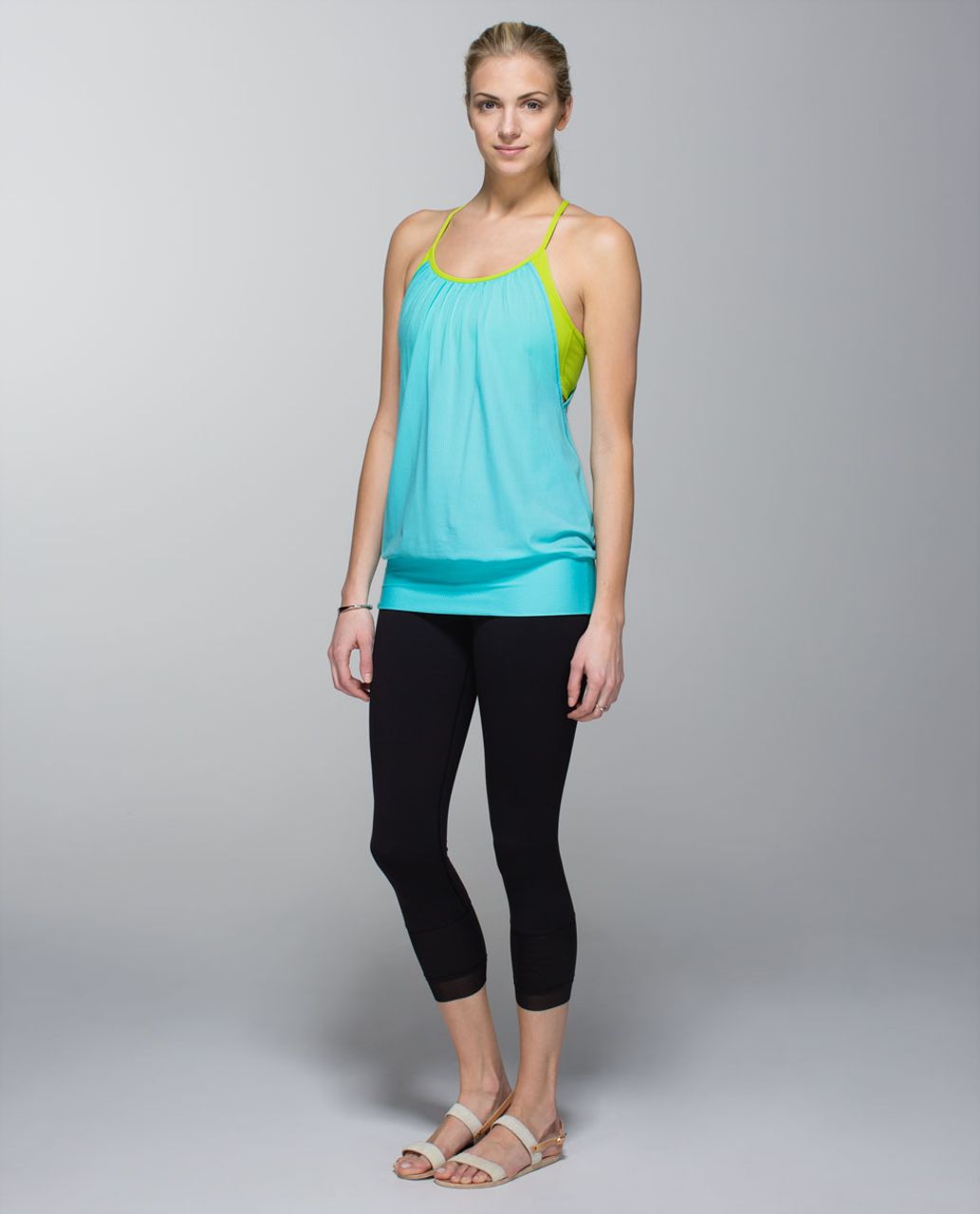 Lululemon No Limits Tank - Cornflower / Paisley Cornflower - lulu fanatics