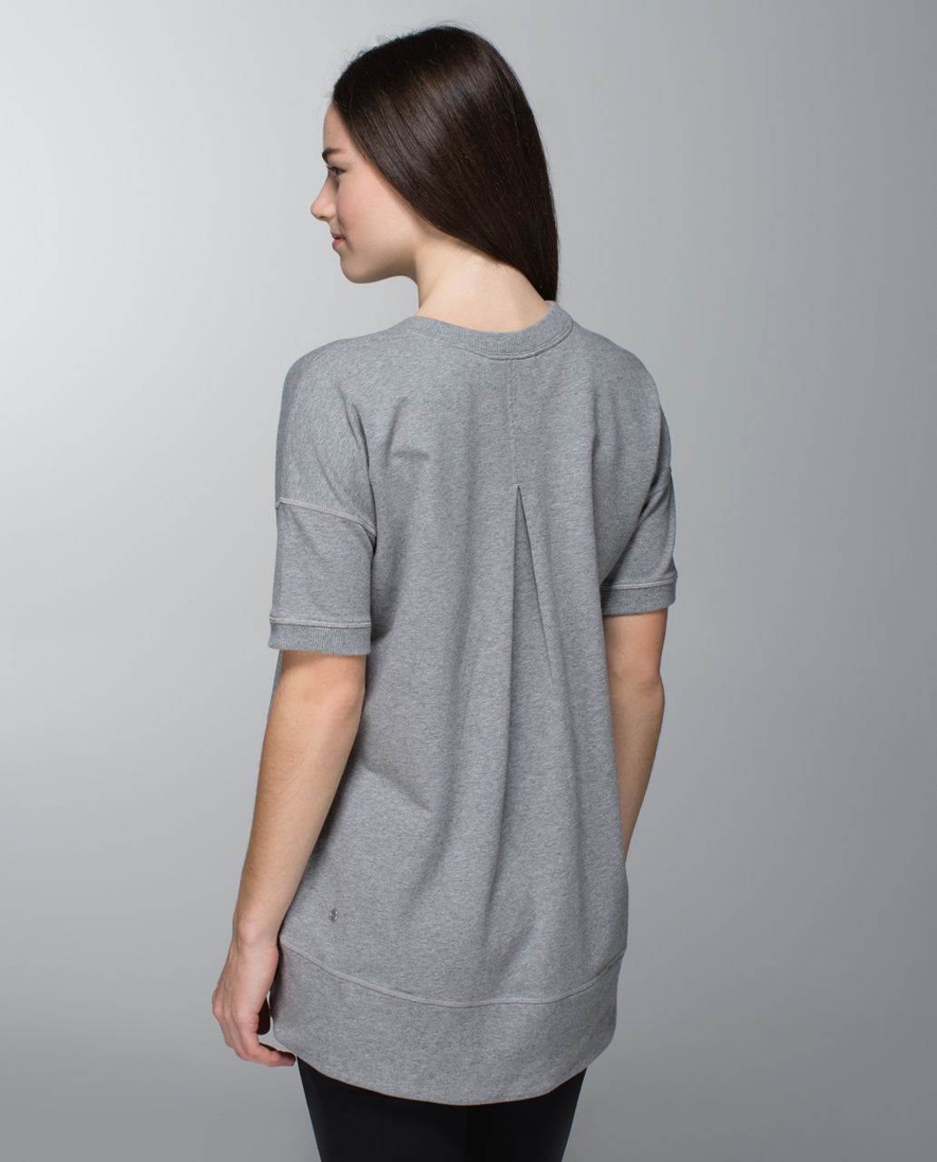 Lululemon Mudra Short Sleeve Sweatshirt Dark Gray Women's Size 6