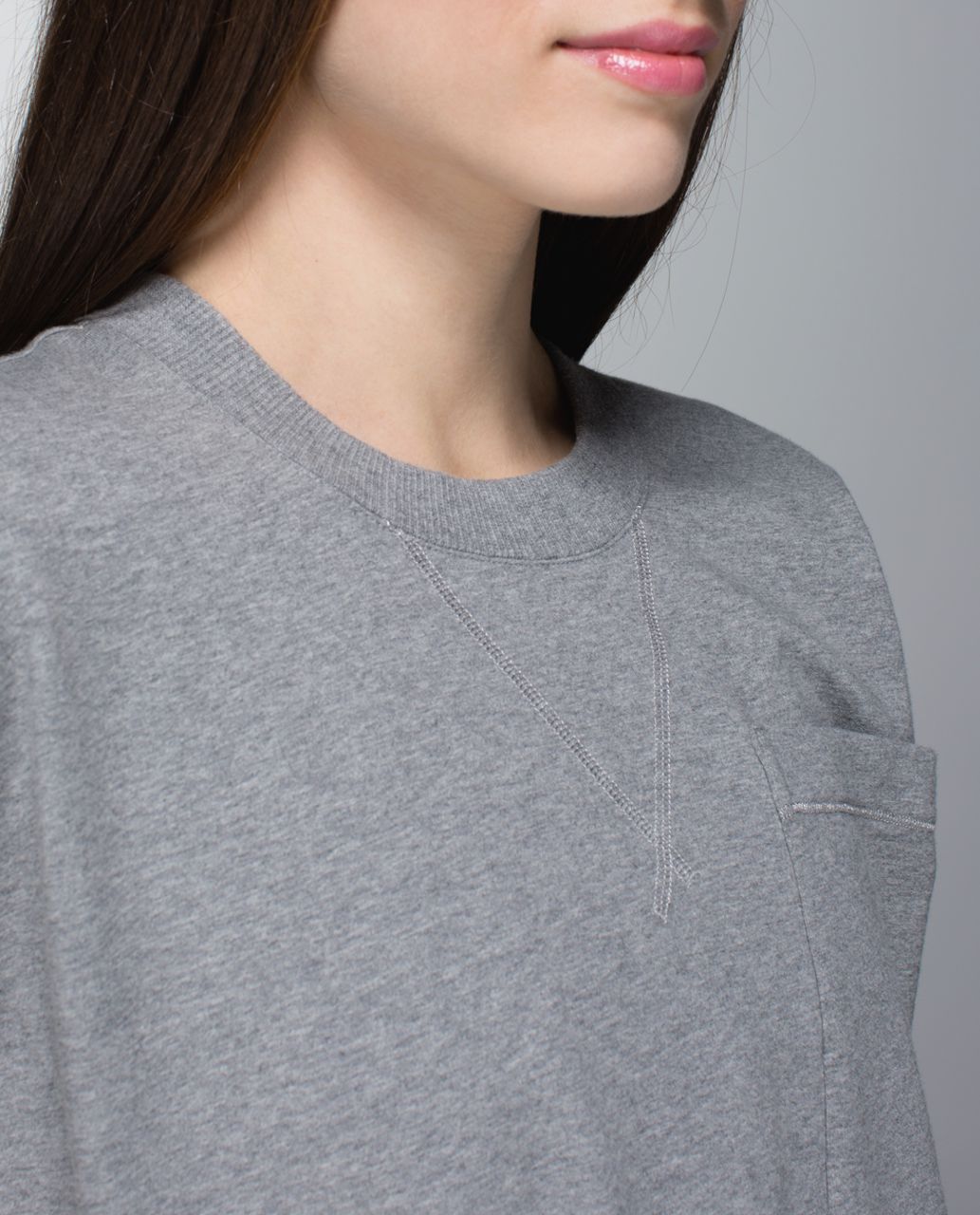 Lululemon Mudra Sweatshirt - Heathered Medium Grey - lulu fanatics