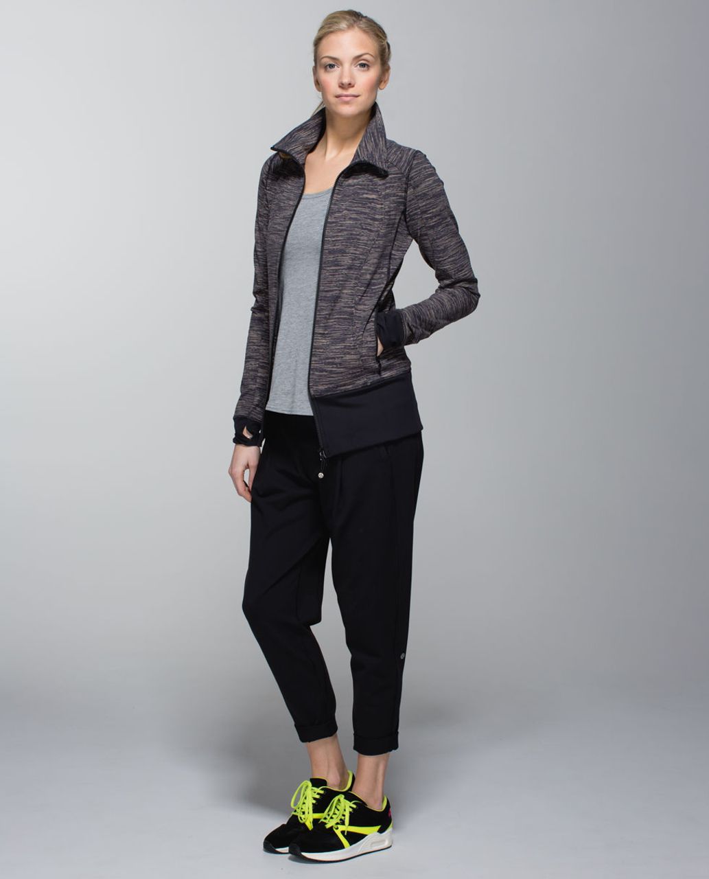 Lululemon Nice Asana Jacket - Wee Are From Space Black Cashew / Black