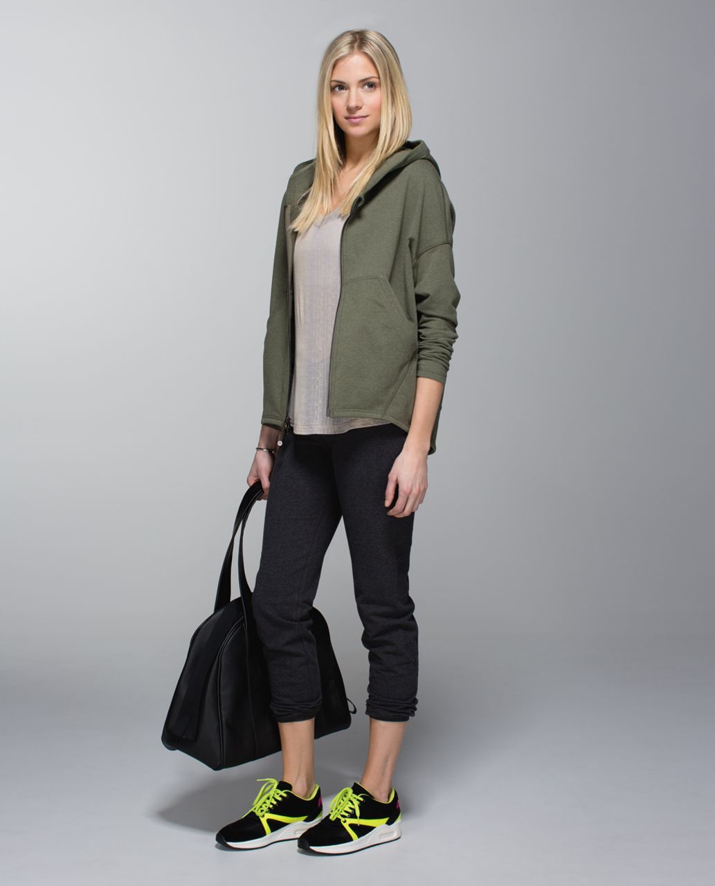 Lululemon Hold Your Om Hoodie - Heathered Fatigue Green