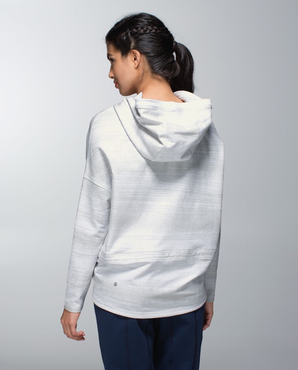 Lululemon Hold Your Om Hoodie - Righteous Stripe White / White