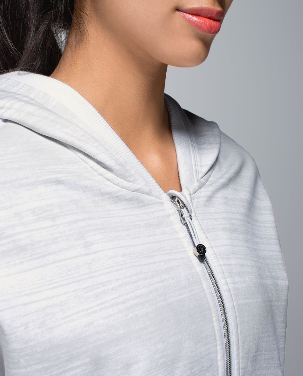 Lululemon Hold Your Om Hoodie - Righteous Stripe White / White