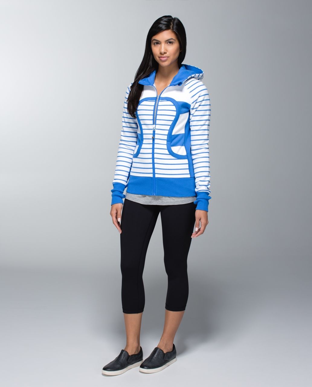 Lululemon Scuba Full-Zip Cropped Hoodie - Pipe Dream Blue - lulu fanatics