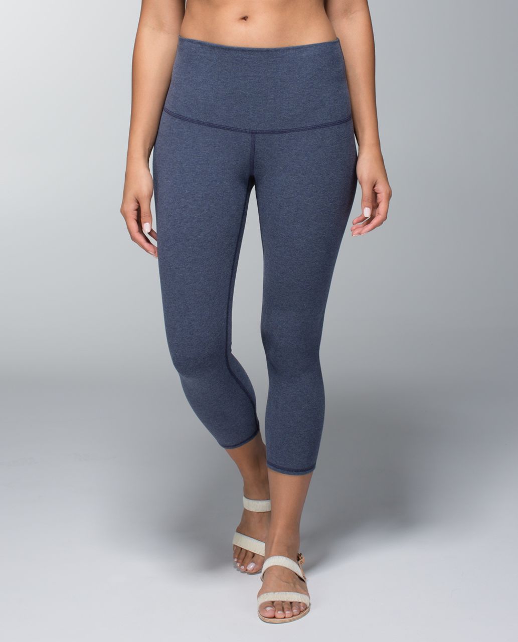 lululemon athletica, Pants & Jumpsuits, Lululemon Wunder Under Pant Roll  Down Heathered Black