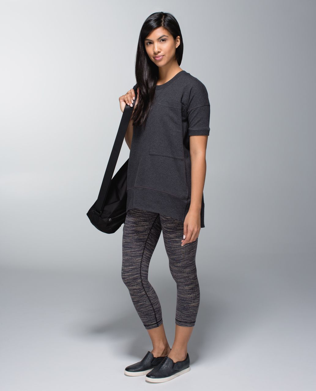 Lululemon Wunder Under Crop - Wee Are From Space Black Cashew / Black