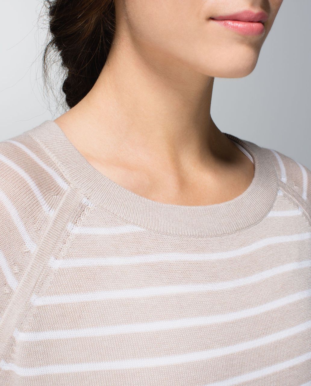 Lululemon Post Savasana Pullover - Heathered Cashew / White