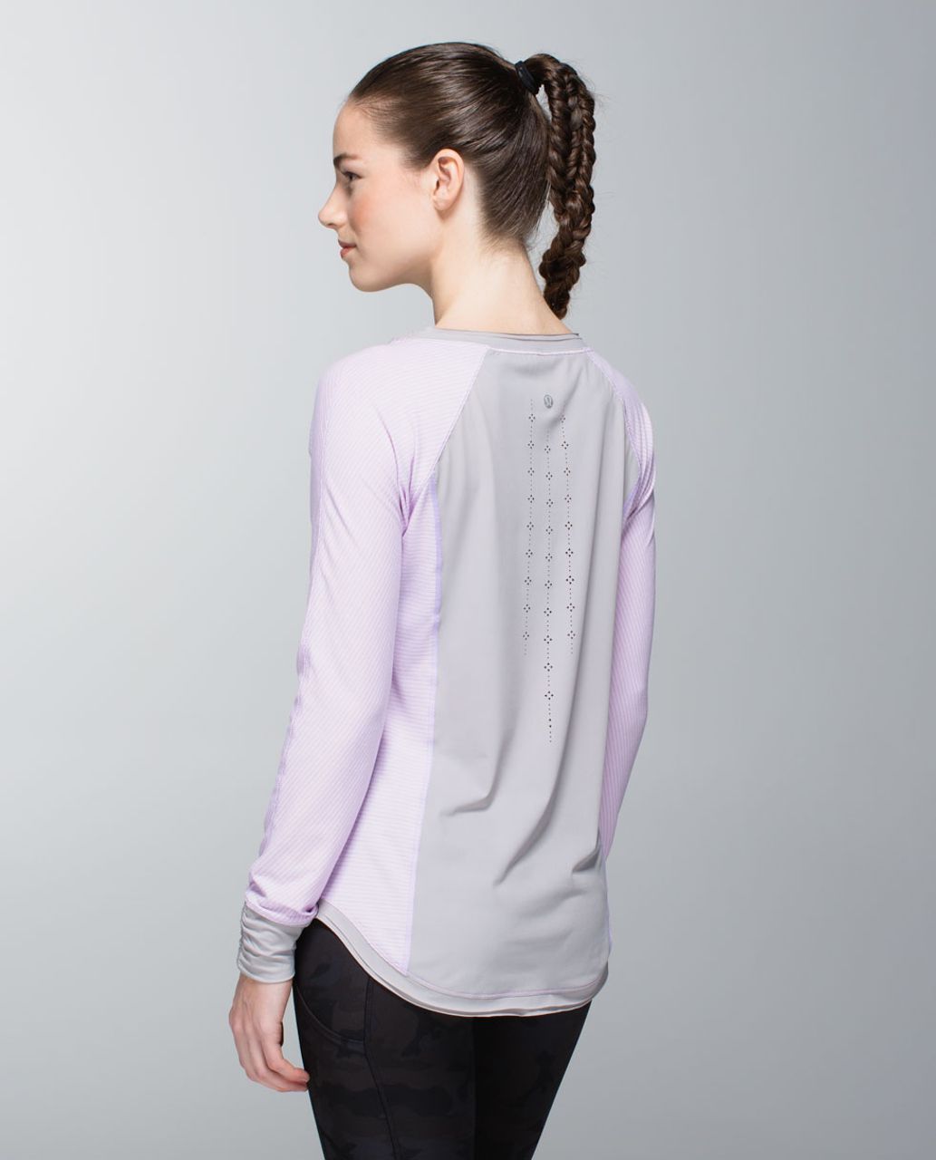 Lululemon Lightened Up Long Sleeve - Heathered Pretty Purple / Ambient Grey