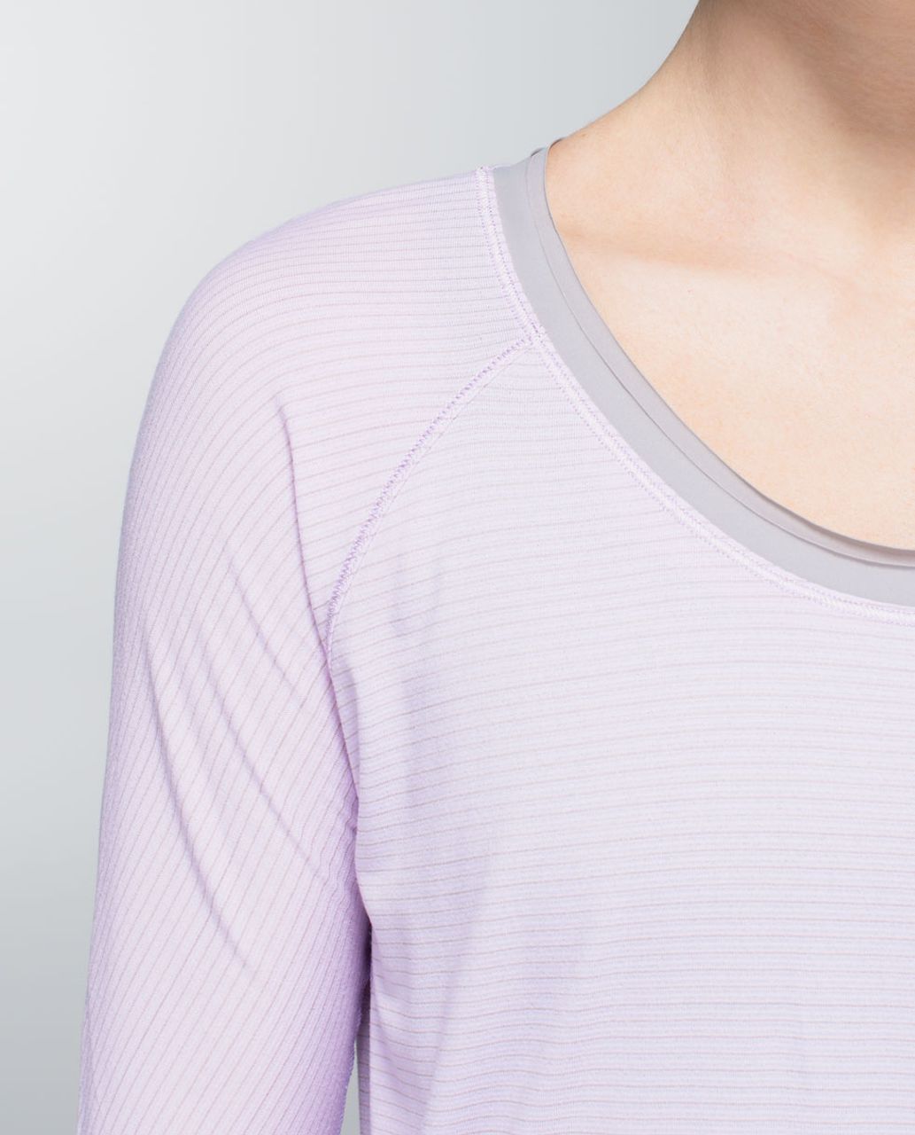 Lululemon Lightened Up Long Sleeve - Heathered Pretty Purple / Ambient Grey