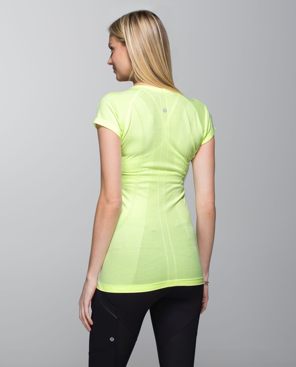 Lululemon Run:  Swiftly Tech Short Sleeve Scoop - Heathered Clear Mint