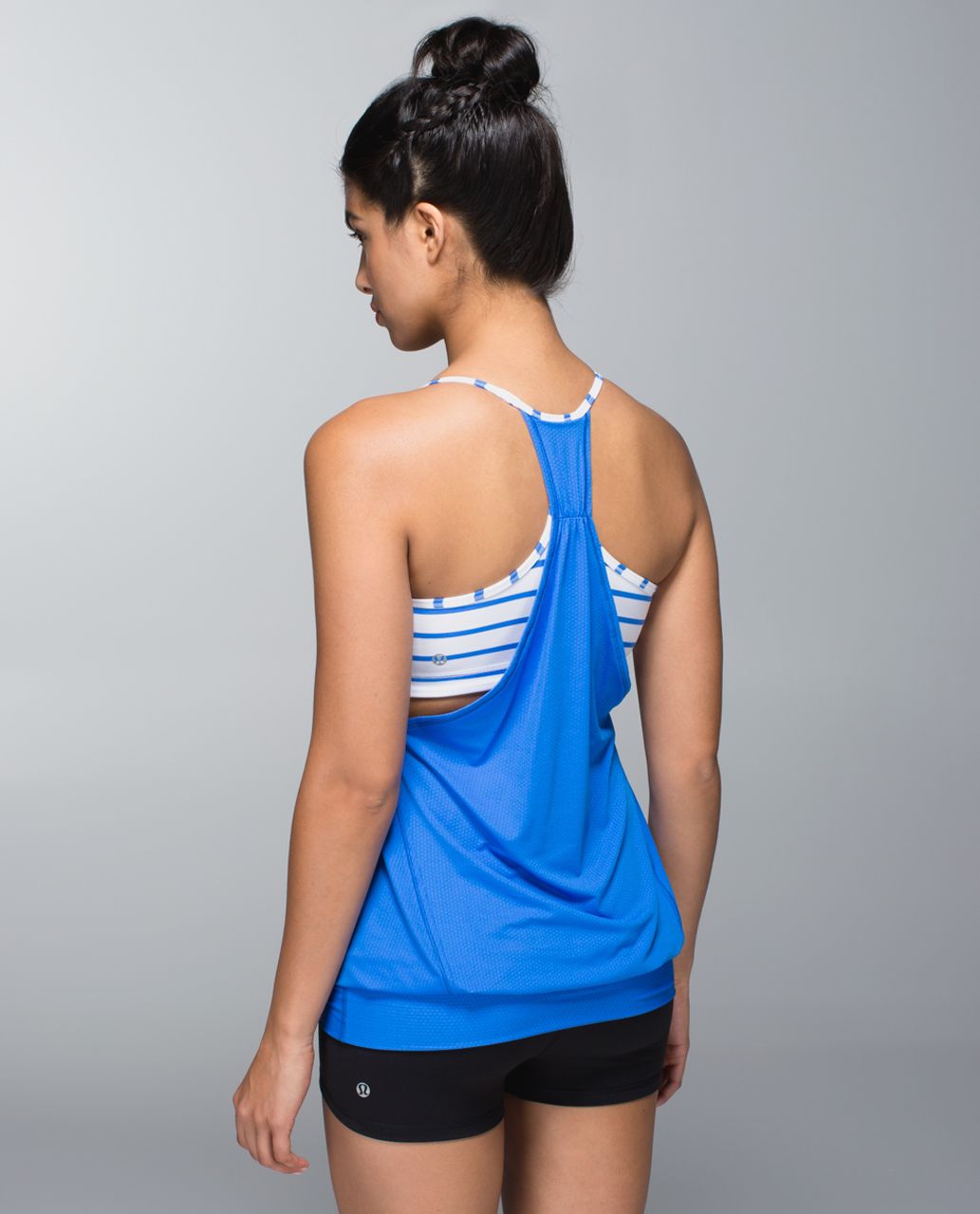 Lululemon No Limits Tank - Pipe Dream Blue / Deauville Stripe Pipe Dream Blue White