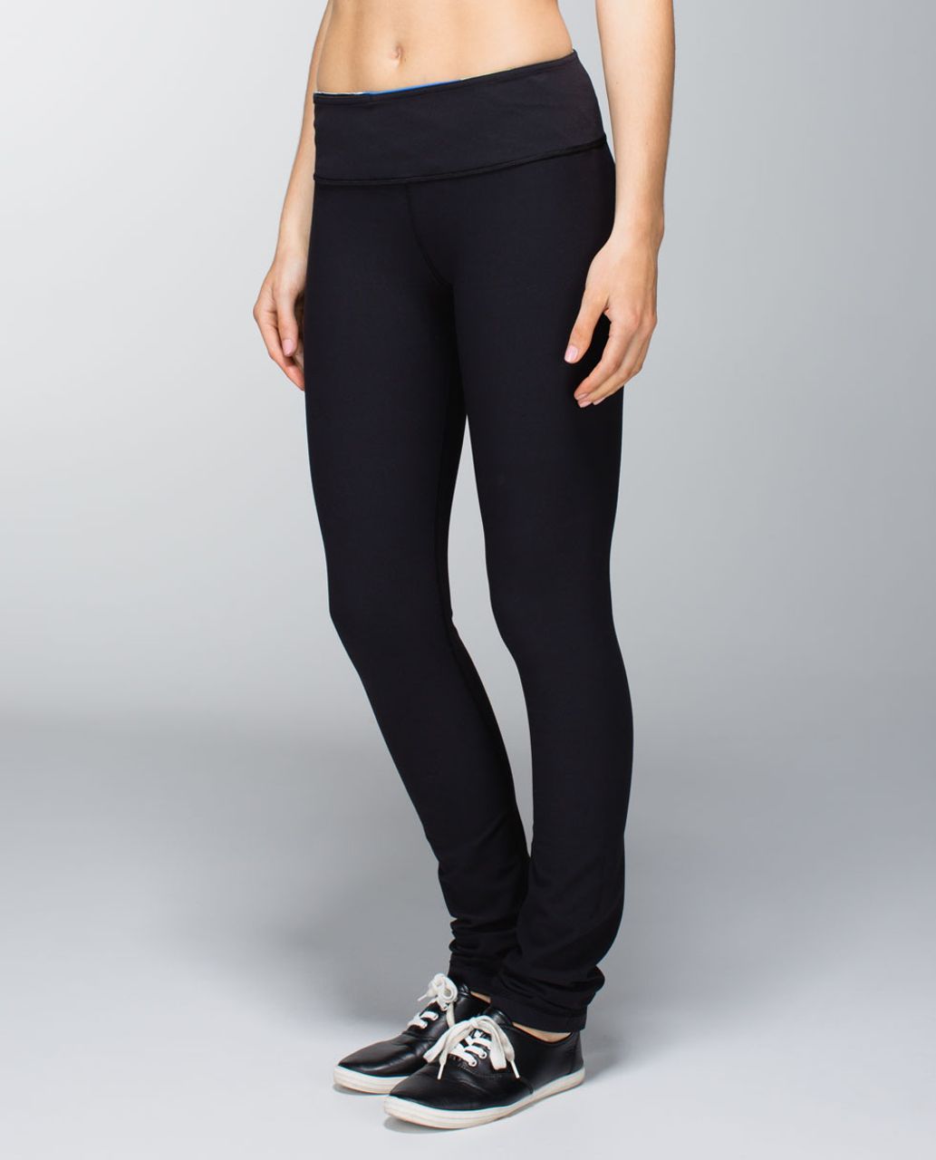 Lululemon Skinny Groove Pant *Full-On Luon - Black / Quilt Spring 14-19