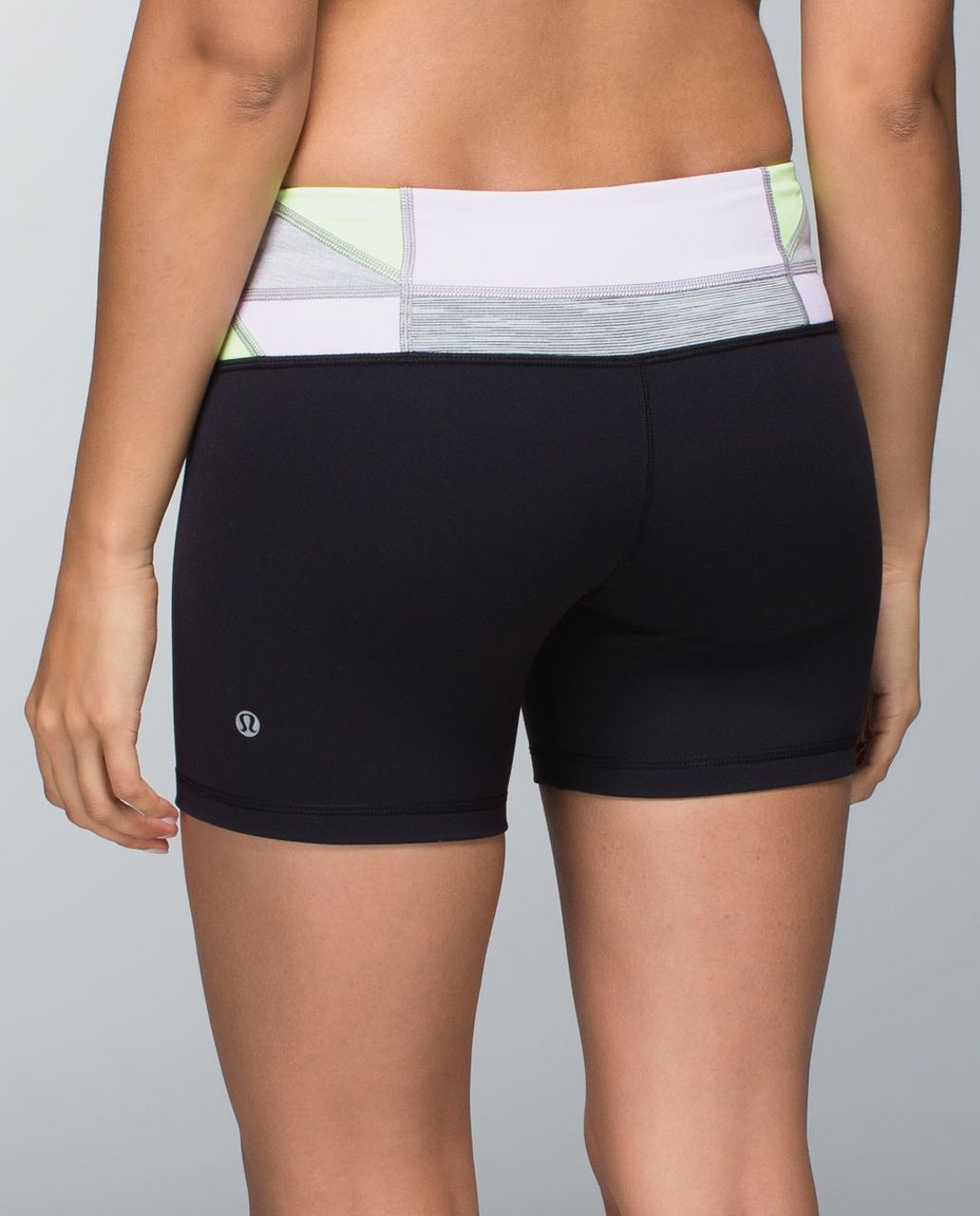 Lululemon Reverse Groove Short (Regular) *Full-On Luon - Black / Quilt Spring 14-15