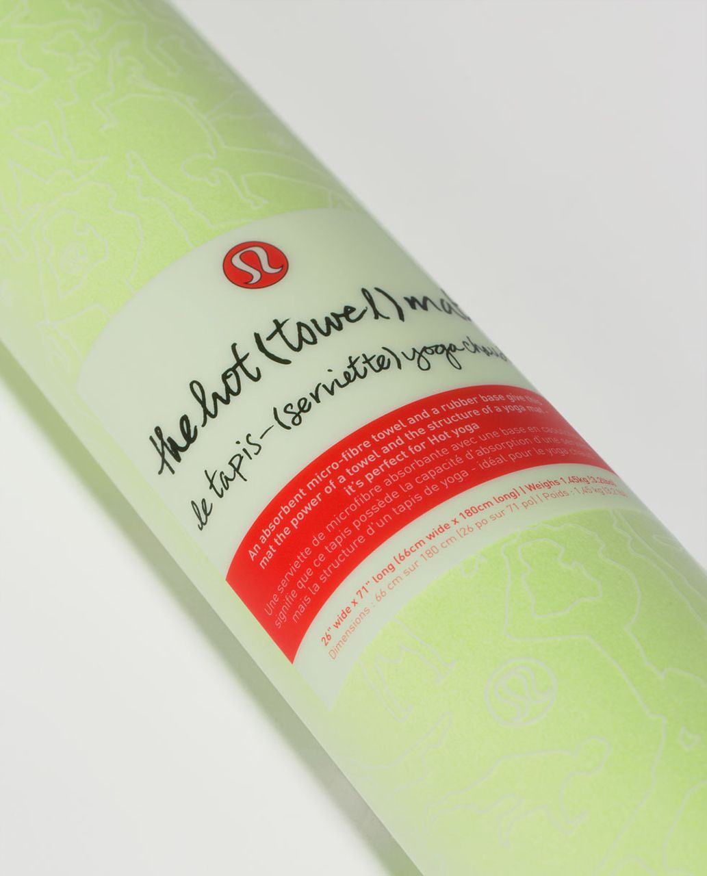 Lululemon The Hot (Towel) Mat - Clear Mint / Deep Coal