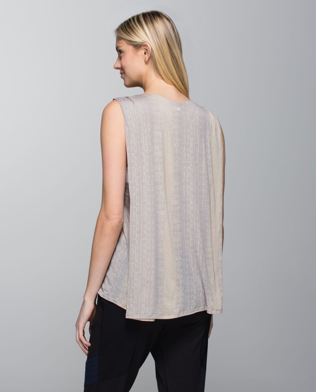 Lululemon Salutation To Savasana Tank - Misty Stripe Burnout Cashew Ambient Grey