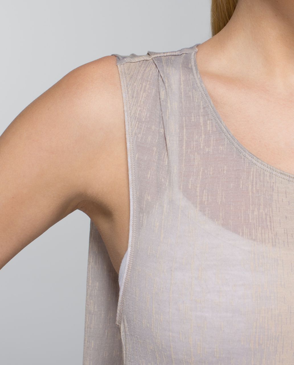 Lululemon Salutation To Savasana Tank - Misty Stripe Burnout Cashew Ambient Grey