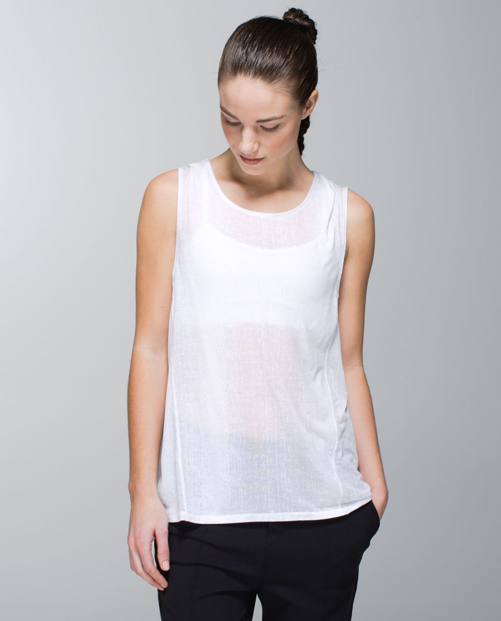 Lululemon Salutation To Savasana Tank - Misty Stripe Burnout White