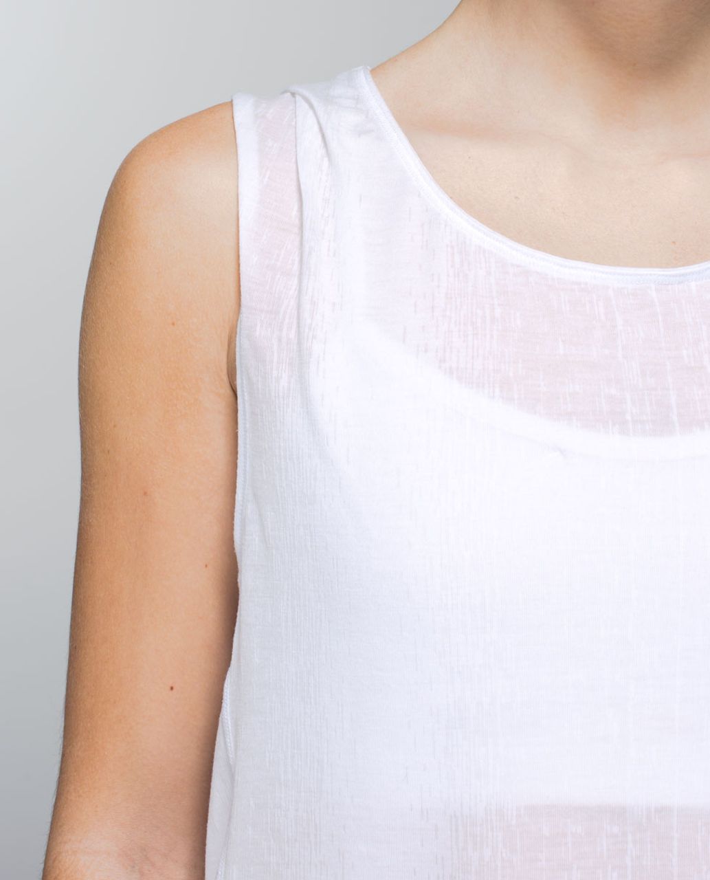 Lululemon Salutation To Savasana Tank - Misty Stripe Burnout White