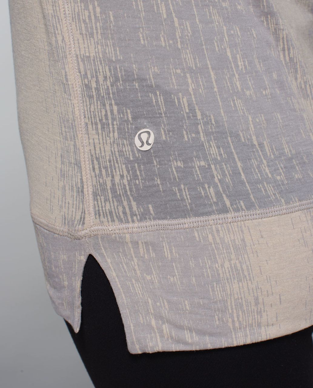 Lululemon Salutation To Savasana Long Sleeve - Misty Stripe Burnout Cashew Ambient Grey