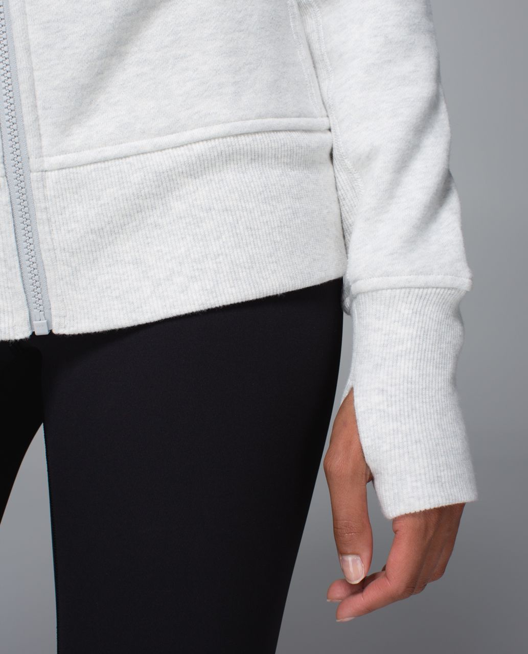 Lululemon Scuba Hoodie II - Heathered White / White - lulu fanatics