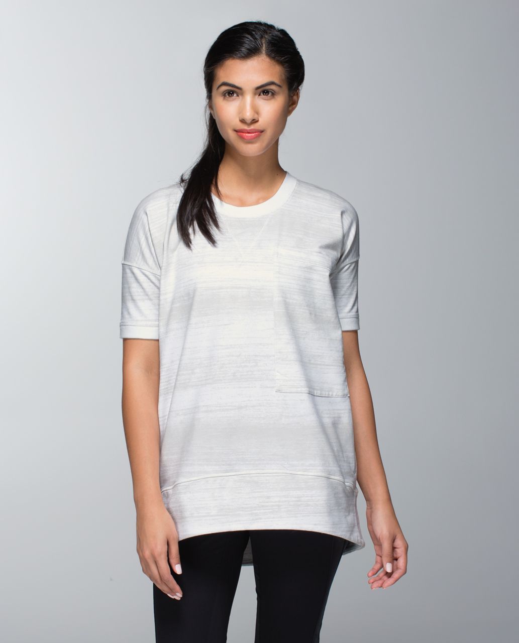 Lululemon Mudra Sweatshirt - Righteous Stripe White / White