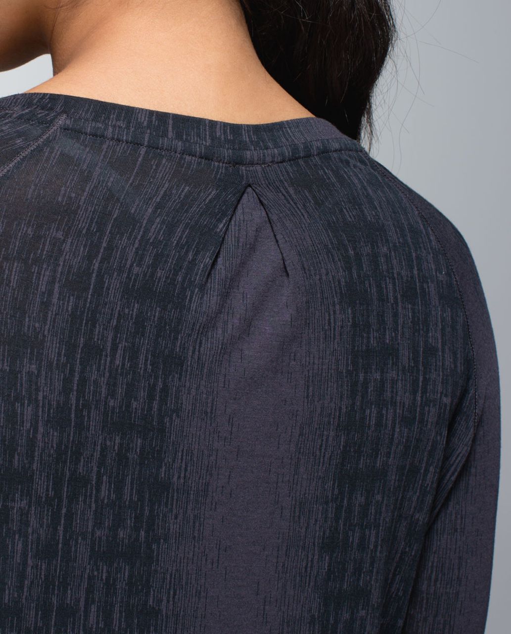 Lululemon Salutation To Savasana Long Sleeve - Misty Stripe Burnout Soot Black