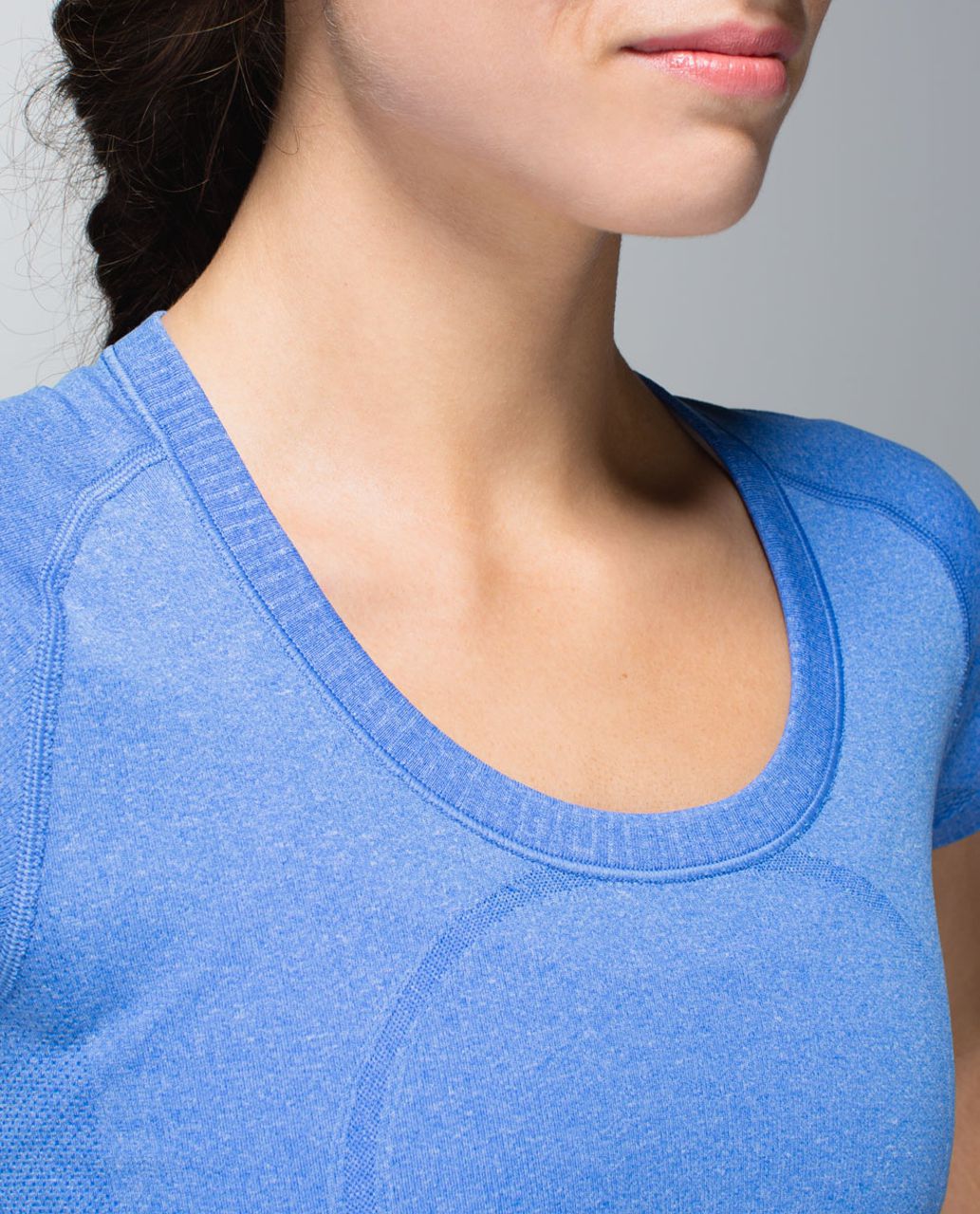 Lululemon Run:  Swiftly Tech Short Sleeve Scoop - Heathered Pipe Dream Blue