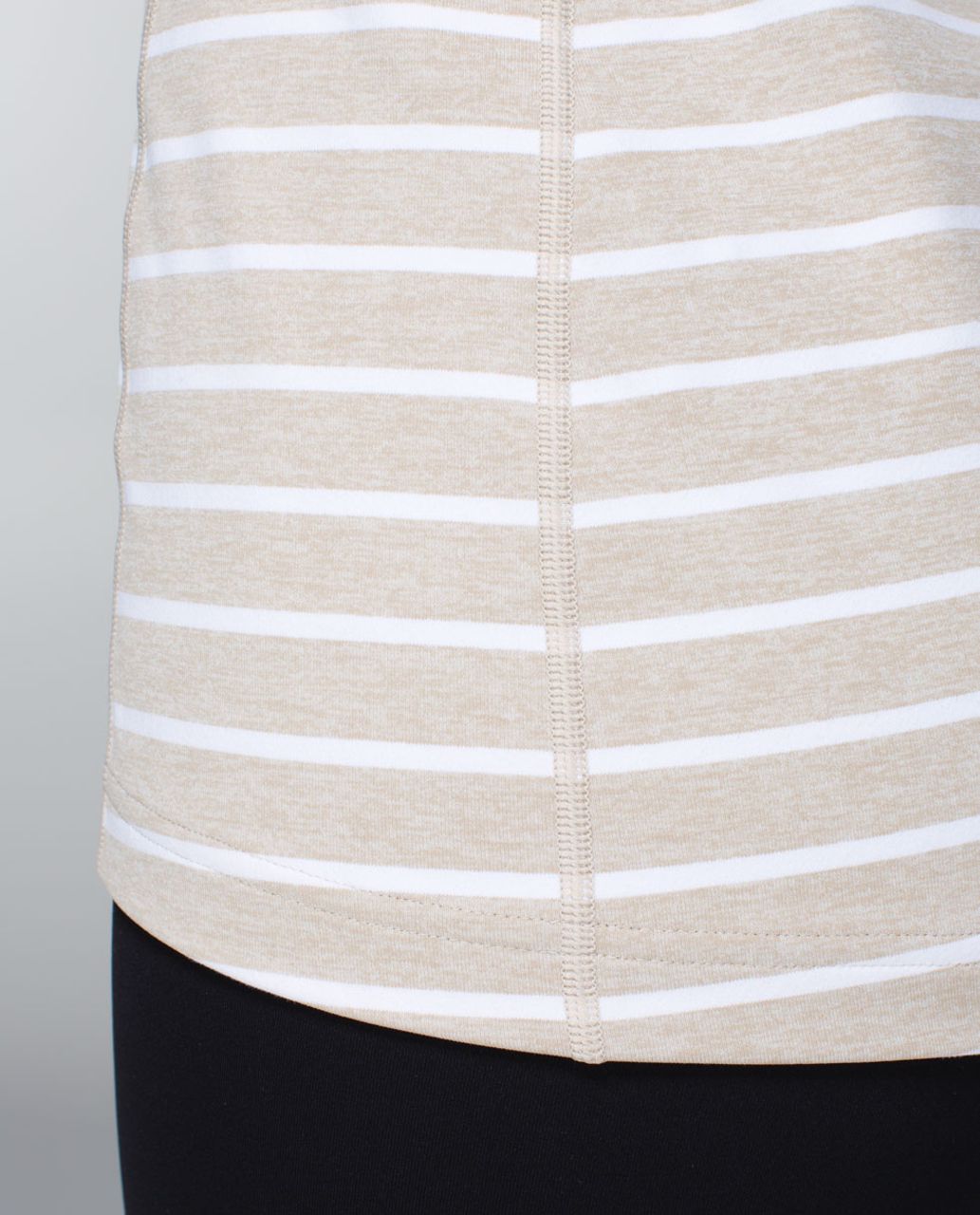 Lululemon Scoop Neck Tank *Luon - Deauville Stripe Heathered Cashew White / White