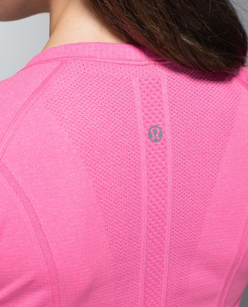 Lululemon Run:  Swiftly Tech Short Sleeve Scoop - Heathered Pow Pink Light