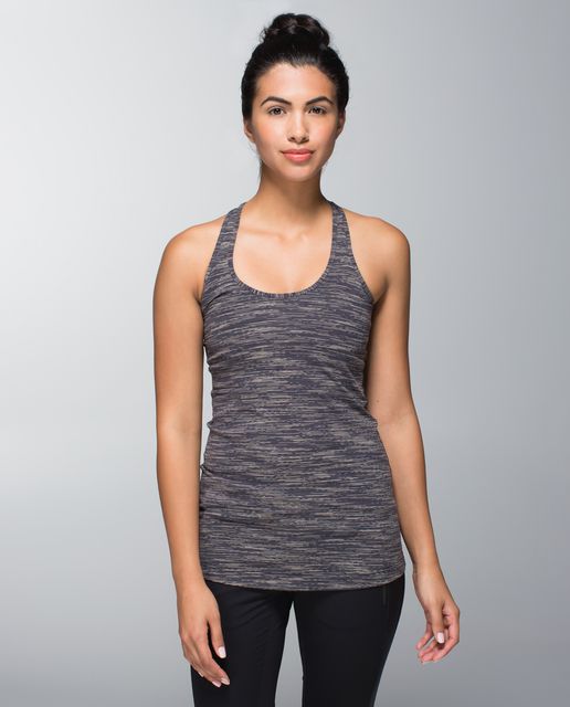 Lululemon Cool Racerback - Static Mist White Black - lulu fanatics