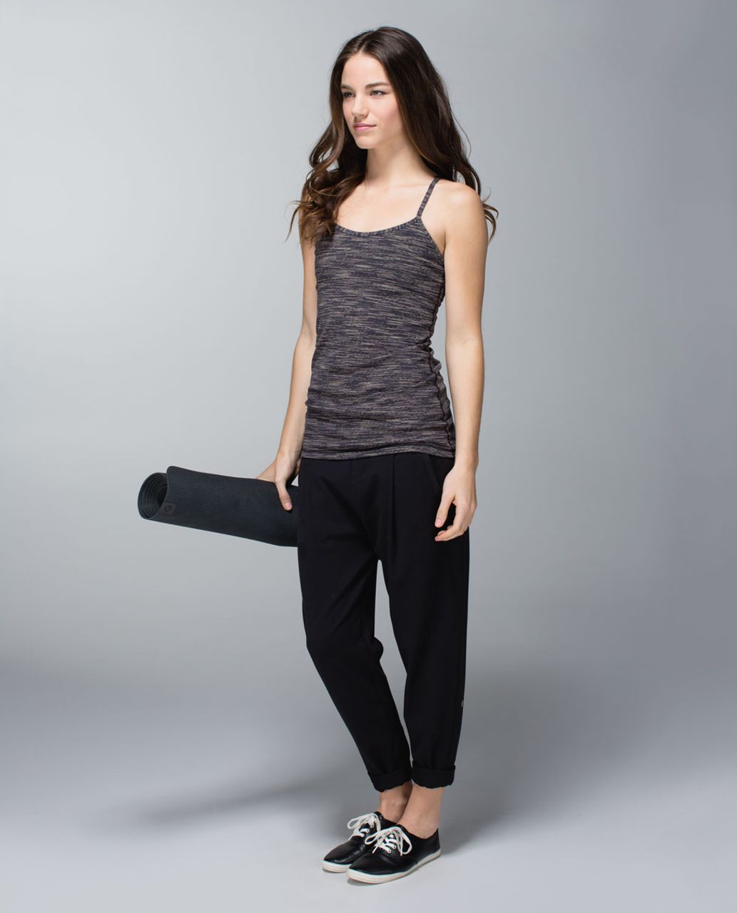 Lululemon Power Y Tank *Luon - Wee Are From Space Black Cashew