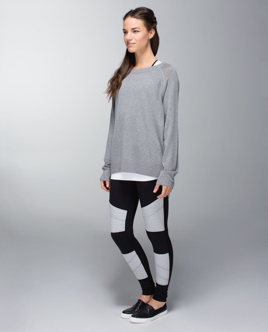 Lululemon Rocket Tight - Black / Heathered Medium Grey